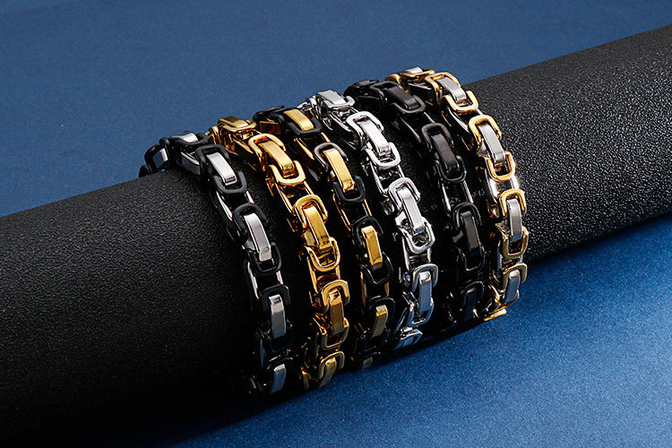 Punk Stainless Steel Motorcycle Chain Bracelet – Biker Wrist Jewelry – The Party Days | The Party Days