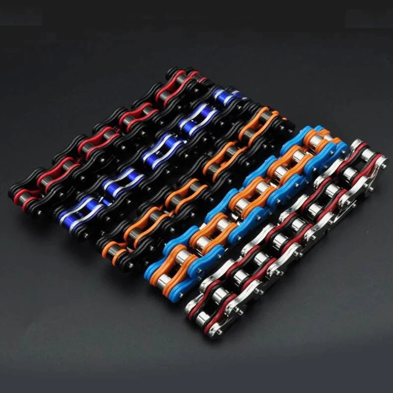 Punk Stainless Steel Motorcycle Chain Bracelet – Biker Wrist Jewelry – The Party Days | The Party Days
