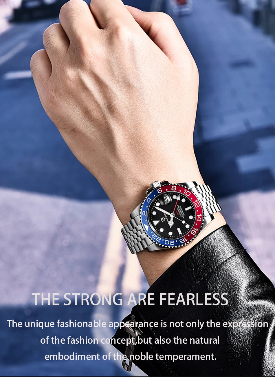 Pagani Design PD-1662 GMT Automatic Watch – 40mm Ceramic Bezel Sapphire | The Party Days | The Party Days