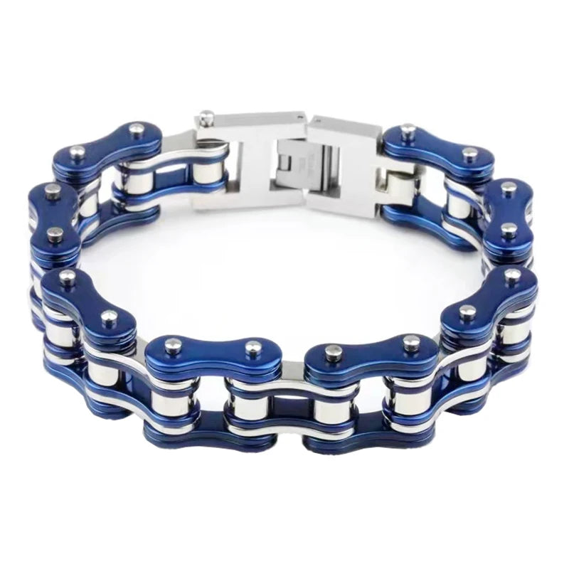 Punk Stainless Steel Motorcycle Chain Bracelet – Biker Wrist Jewelry – The Party Days | The Party Days