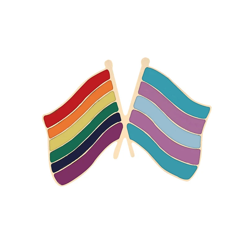 Rainbow Pride Enamel Lapel Pin – LGBT Flag Heart Brooch | The Party Days | The Party Days