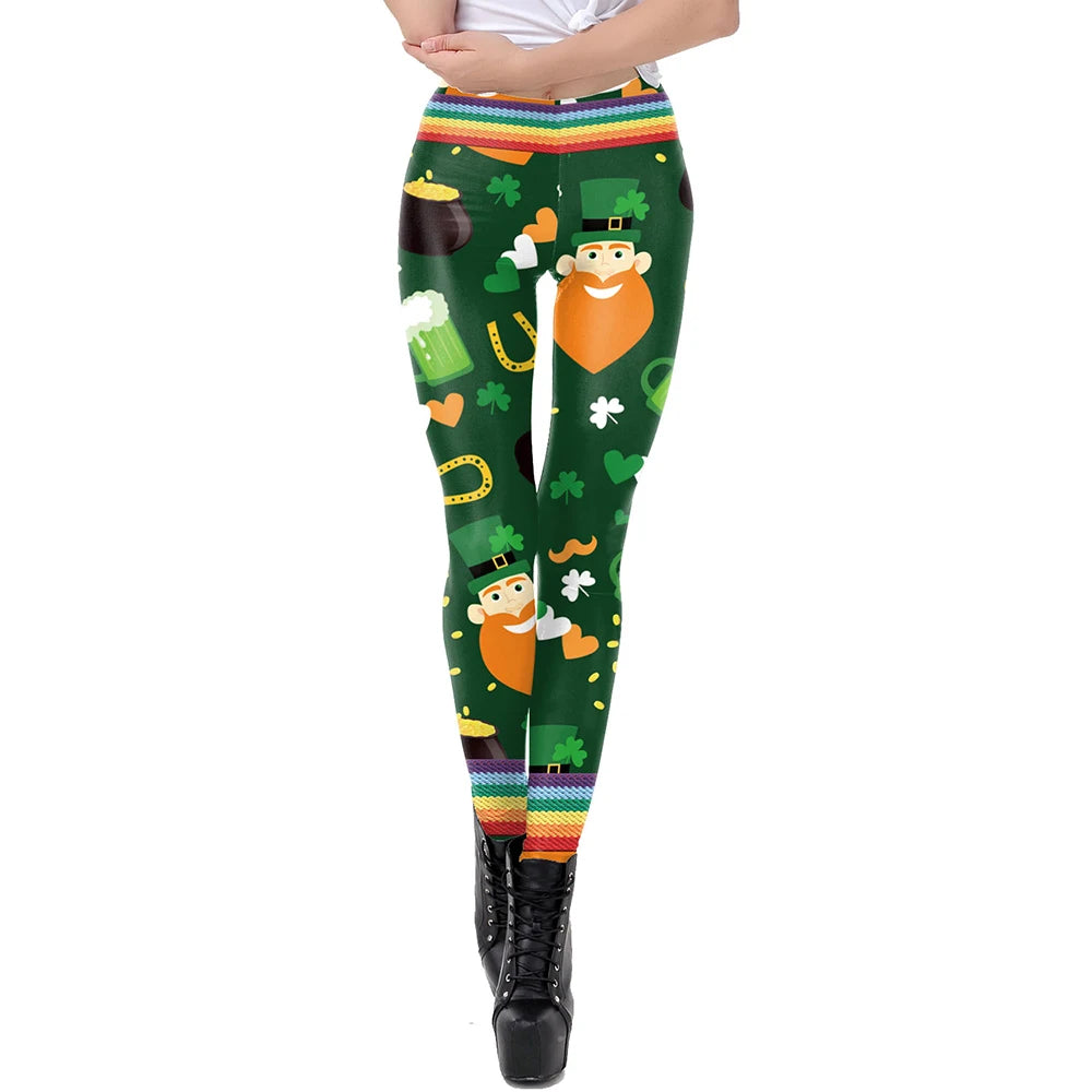 St. Patrick's Day Leggings for Women – Festive Print – The Party Days | The Party Days