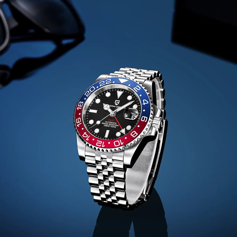 Pagani Design PD-1662 GMT Automatic Watch – 40mm Ceramic Bezel Sapphire | The Party Days | The Party Days