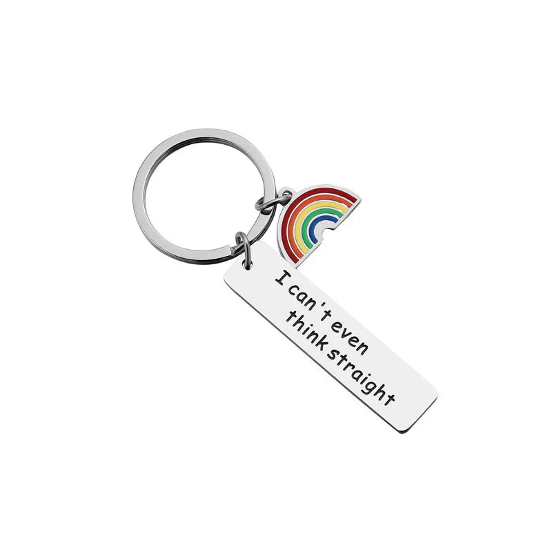 Pride Rainbow Keychain | LGBTQ+ Inspirational Keyring Gift | The Party Days | The Party Days