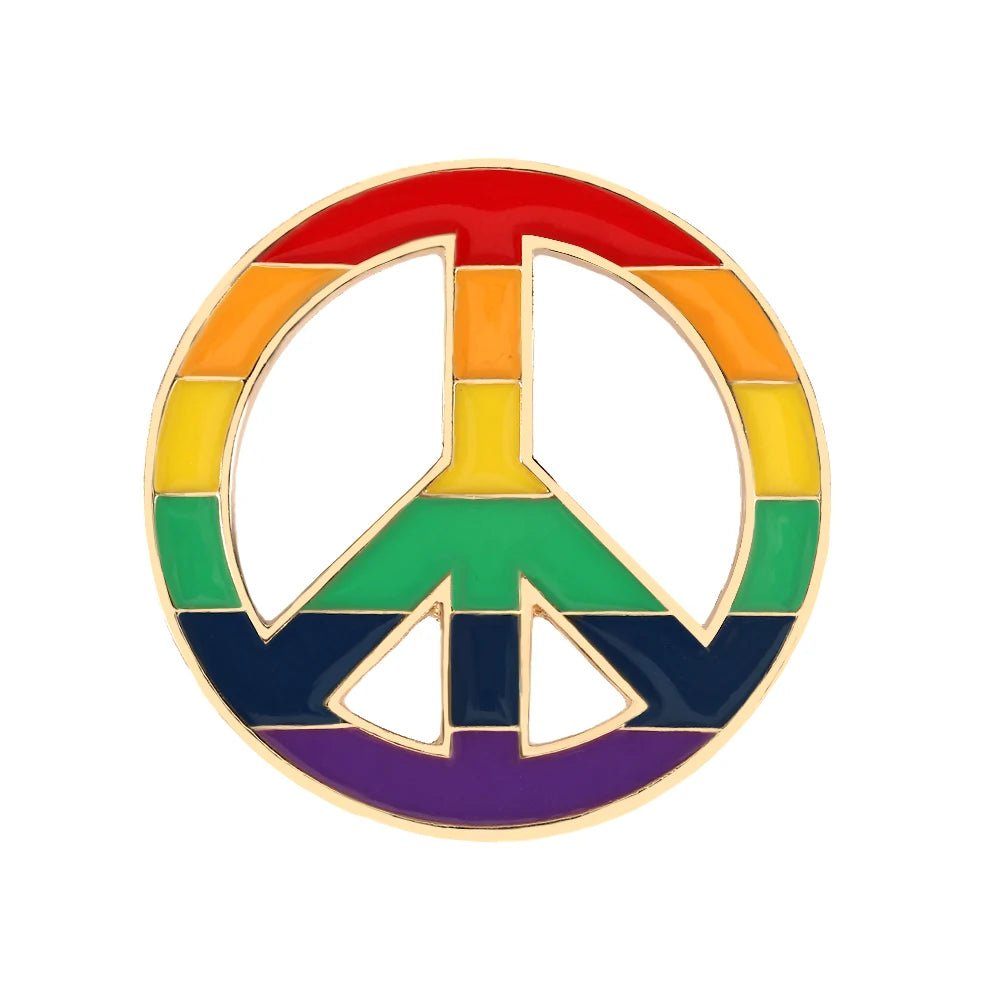 Rainbow Pride Enamel Lapel Pin – LGBT Flag Heart Brooch | The Party Days | The Party Days