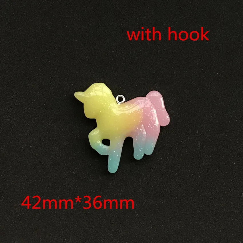 Pack 12 Unicorn Resin Charms | DIY Pendants for Necklaces & Keychains | The Party Days | The Party Days