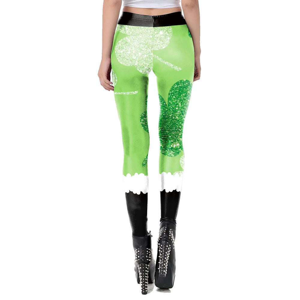 St. Patrick's Day Leggings for Women – Festive Print – The Party Days | The Party Days