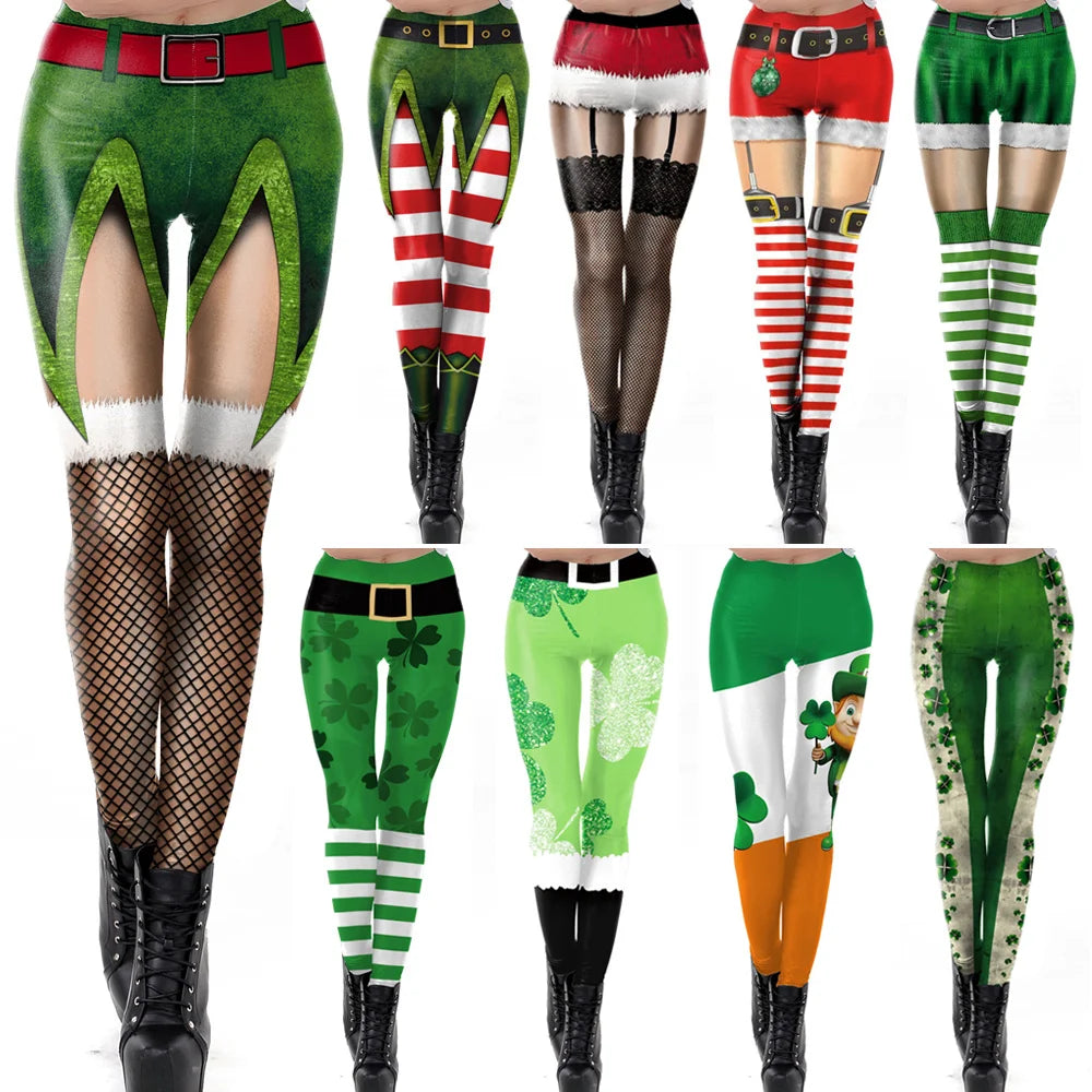 St. Patrick's Day Leggings for Women – Festive Print – The Party Days | The Party Days