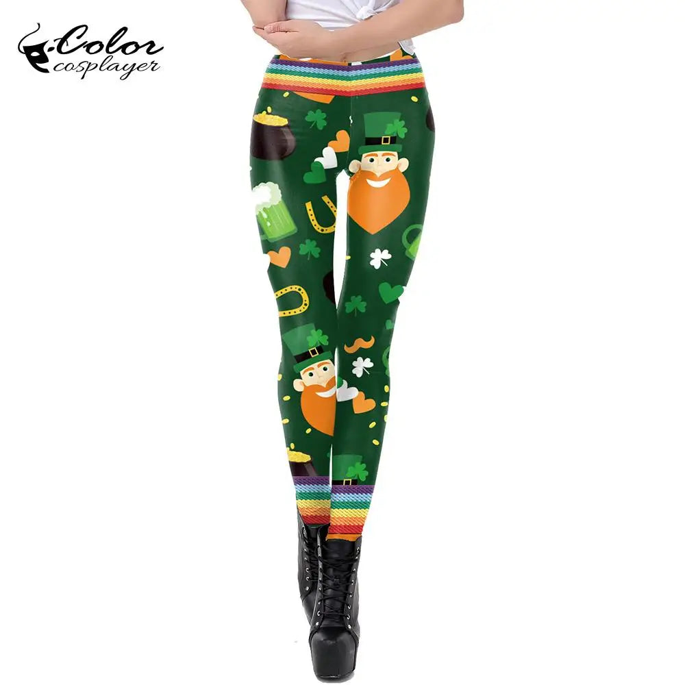 St. Patrick's Day Leggings for Women – Festive Print – The Party Days | The Party Days