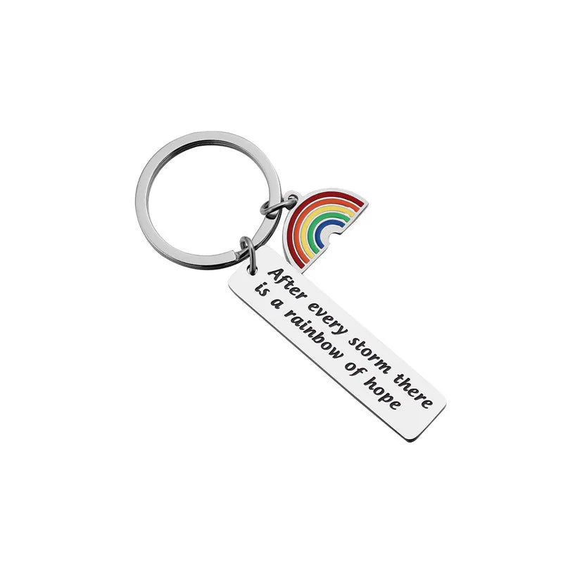 Pride Rainbow Keychain | LGBTQ+ Inspirational Keyring Gift | The Party Days | The Party Days