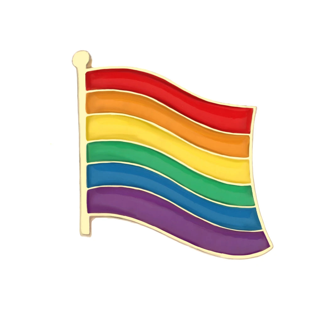 Rainbow Pride Enamel Lapel Pin – LGBT Flag Heart Brooch | The Party Days | The Party Days