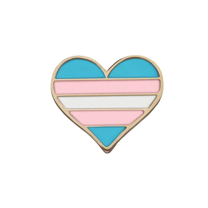 Rainbow Pride Enamel Lapel Pin – LGBT Flag Heart Brooch | The Party Days | The Party Days