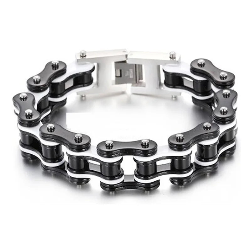 Punk Stainless Steel Motorcycle Chain Bracelet – Biker Wrist Jewelry – The Party Days | The Party Days