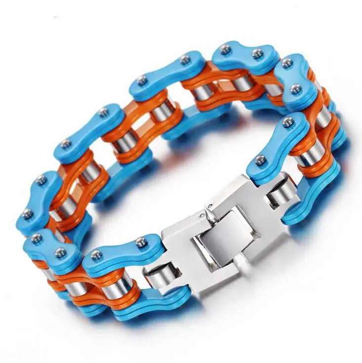 Punk Stainless Steel Motorcycle Chain Bracelet – Biker Wrist Jewelry – The Party Days | The Party Days