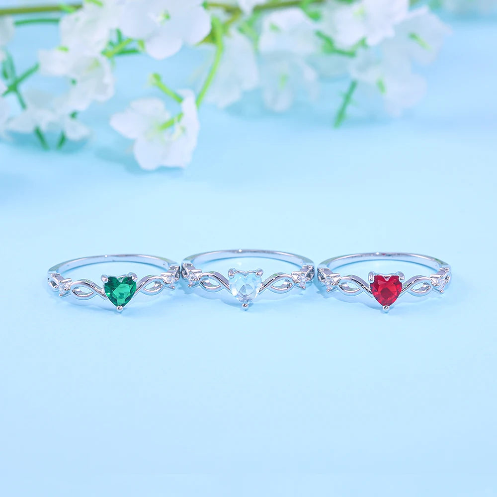 Simple Heart Ring for Women – Cubic Zirconia Romantic Gift | The Party Days | The Party Days