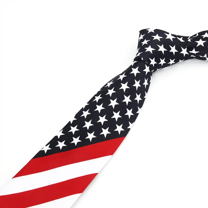 American Flag Necktie – Stars & Stripes Silk-Feel Tie for Men – The Party Days | The Party Days