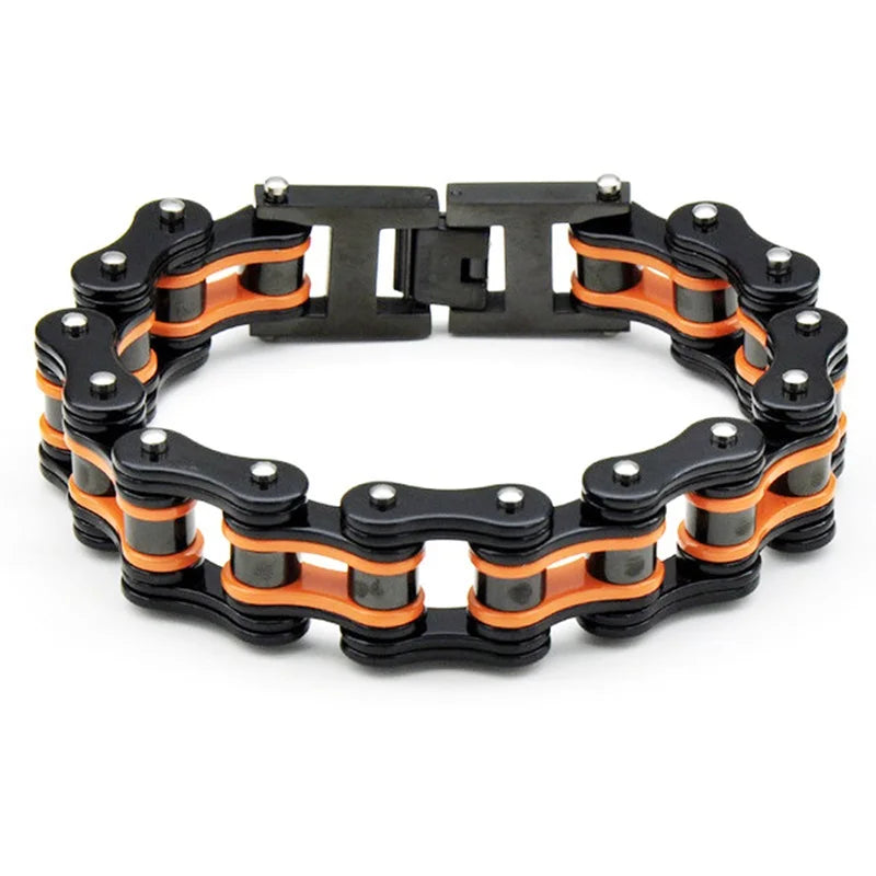 Punk Stainless Steel Motorcycle Chain Bracelet – Biker Wrist Jewelry – The Party Days | The Party Days