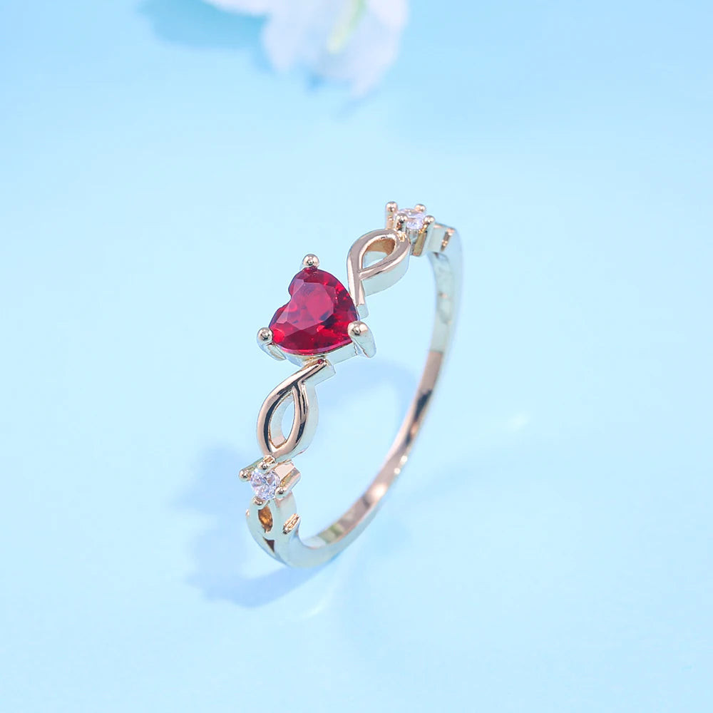 Simple Heart Ring for Women – Cubic Zirconia Romantic Gift | The Party Days | The Party Days