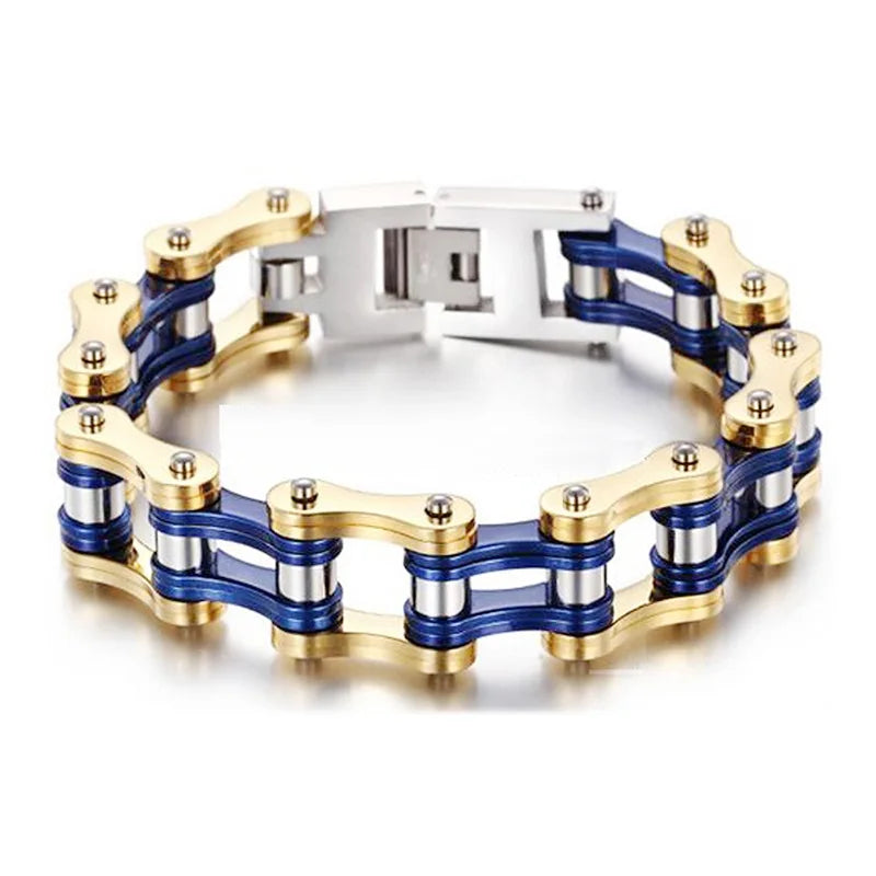 Punk Stainless Steel Motorcycle Chain Bracelet – Biker Wrist Jewelry – The Party Days | The Party Days