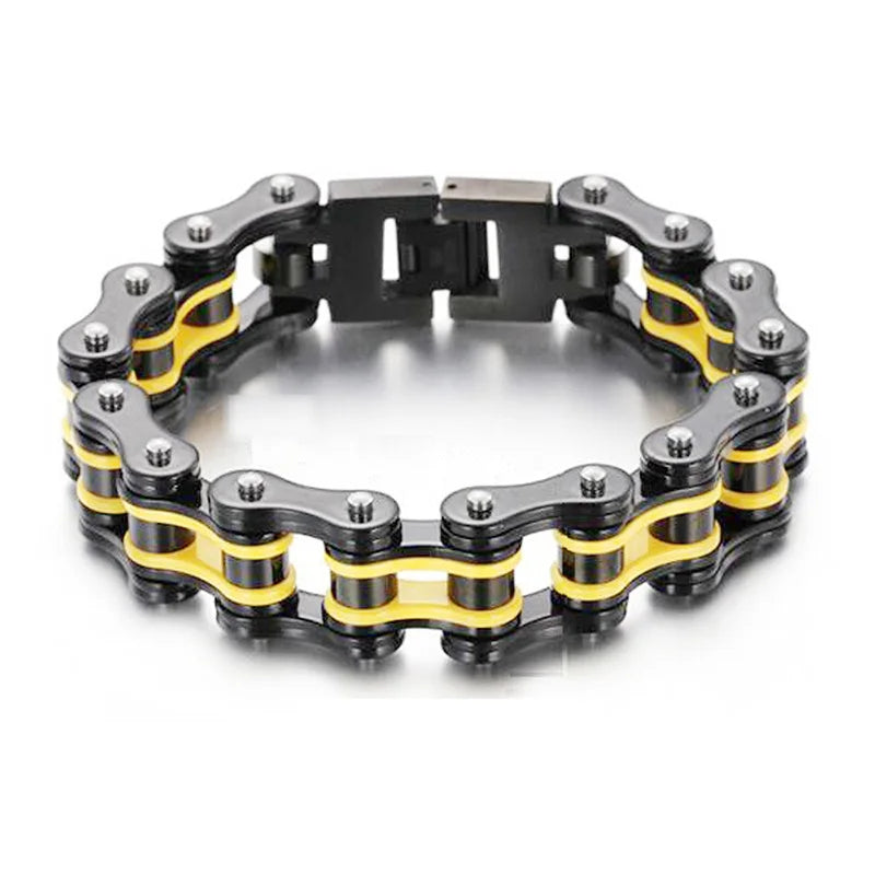Punk Stainless Steel Motorcycle Chain Bracelet – Biker Wrist Jewelry – The Party Days | The Party Days
