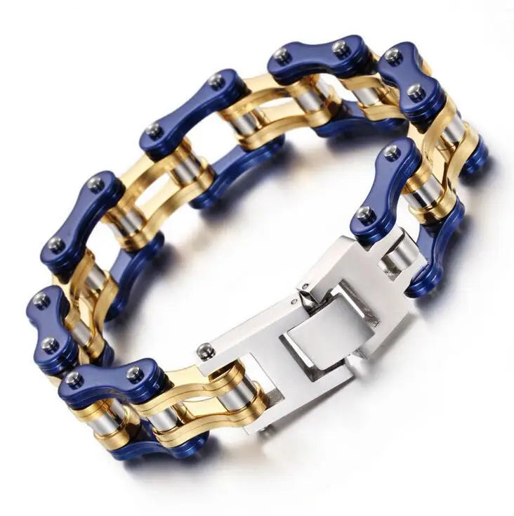 Punk Stainless Steel Motorcycle Chain Bracelet – Biker Wrist Jewelry – The Party Days | The Party Days