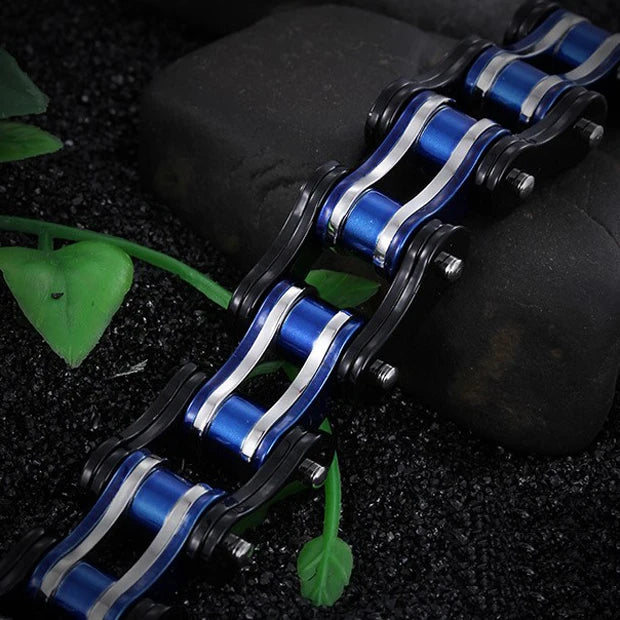 Punk Stainless Steel Motorcycle Chain Bracelet – Biker Wrist Jewelry – The Party Days | The Party Days