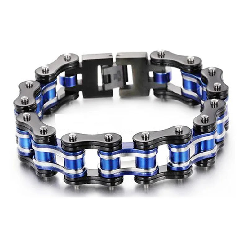Punk Stainless Steel Motorcycle Chain Bracelet – Biker Wrist Jewelry – The Party Days | The Party Days