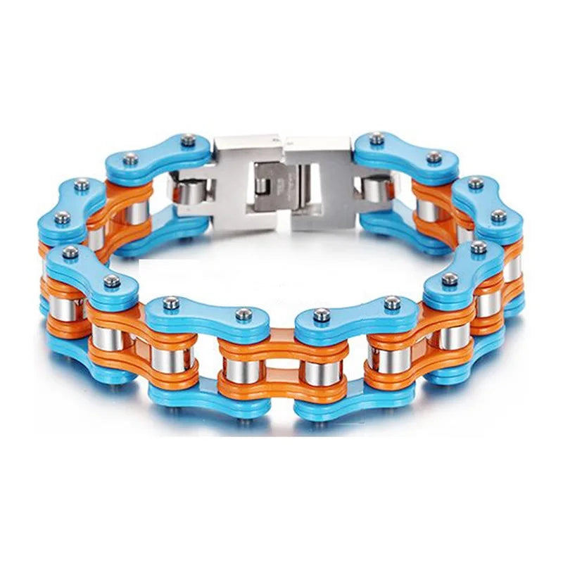 Punk Stainless Steel Motorcycle Chain Bracelet – Biker Wrist Jewelry – The Party Days | The Party Days