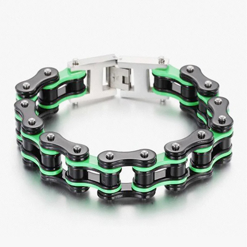 Punk Stainless Steel Motorcycle Chain Bracelet – Biker Wrist Jewelry – The Party Days | The Party Days