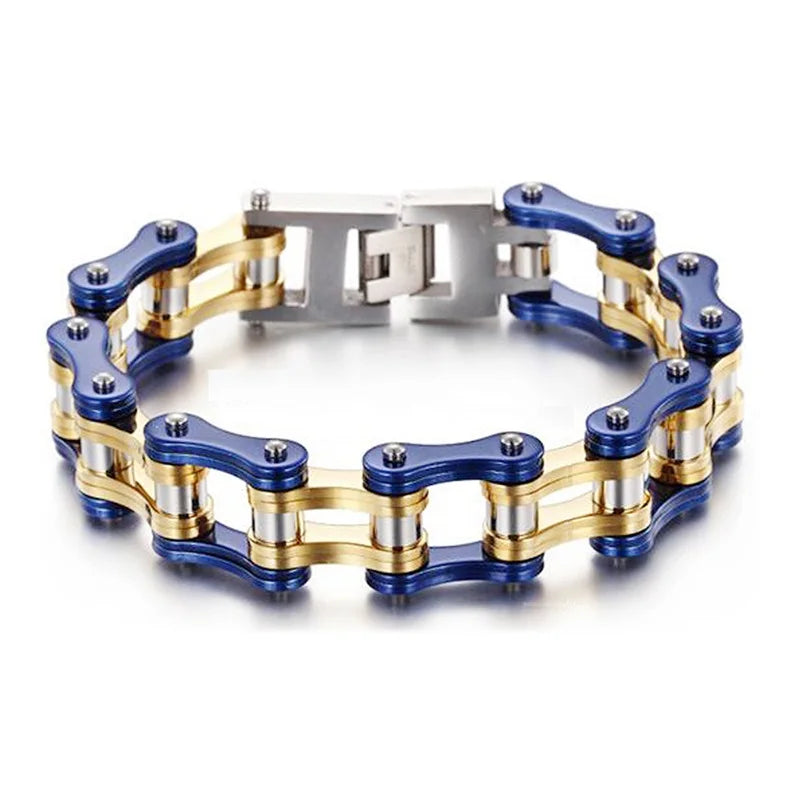 Punk Stainless Steel Motorcycle Chain Bracelet – Biker Wrist Jewelry – The Party Days | The Party Days