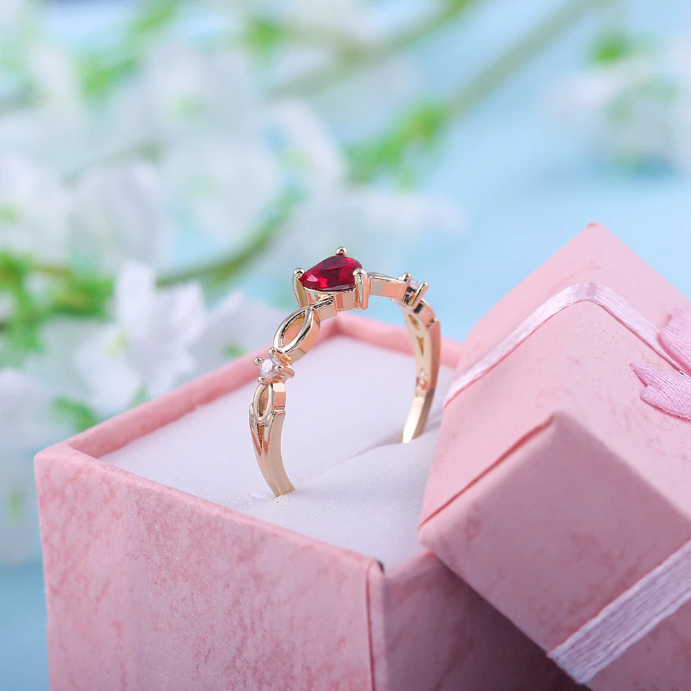 Simple Heart Ring for Women – Cubic Zirconia Romantic Gift | The Party Days | The Party Days