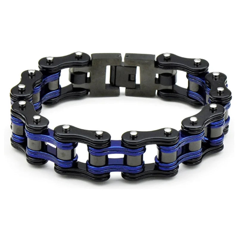 Punk Stainless Steel Motorcycle Chain Bracelet – Biker Wrist Jewelry – The Party Days | The Party Days