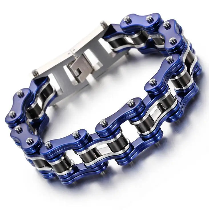 Punk Stainless Steel Motorcycle Chain Bracelet – Biker Wrist Jewelry – The Party Days | The Party Days