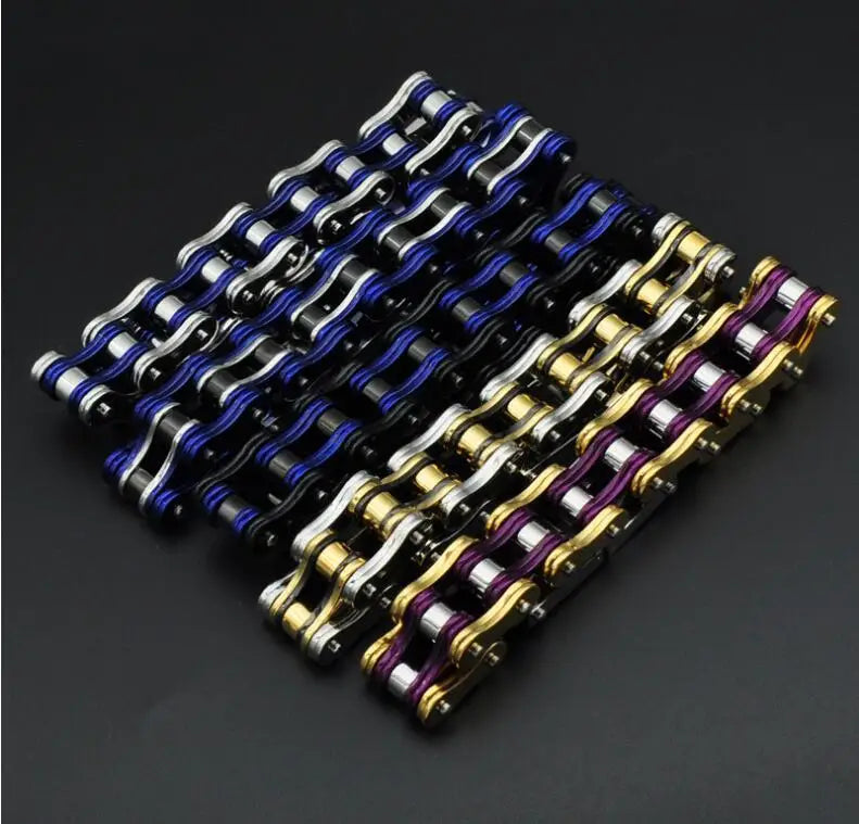 Punk Stainless Steel Motorcycle Chain Bracelet – Biker Wrist Jewelry – The Party Days | The Party Days