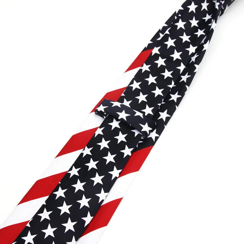 American Flag Necktie – Stars & Stripes Silk-Feel Tie for Men – The Party Days | The Party Days