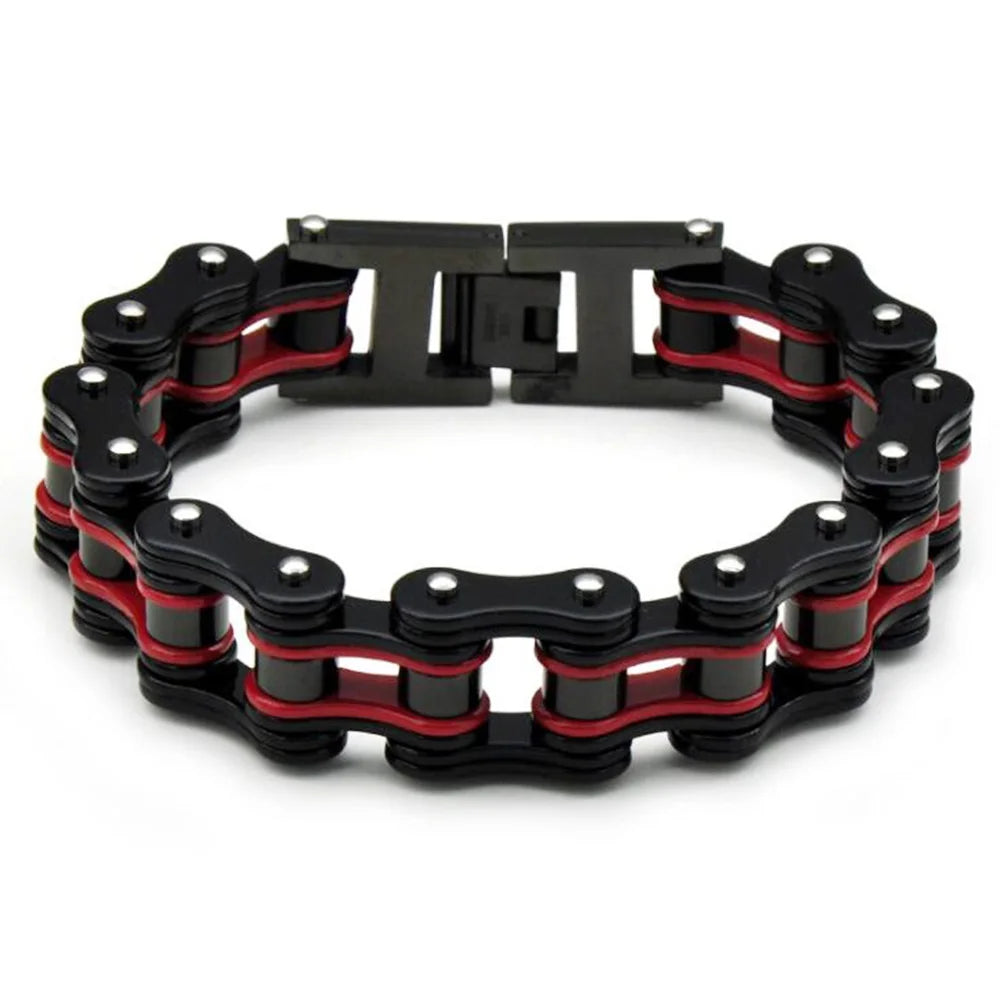 Punk Stainless Steel Motorcycle Chain Bracelet – Biker Wrist Jewelry – The Party Days | The Party Days