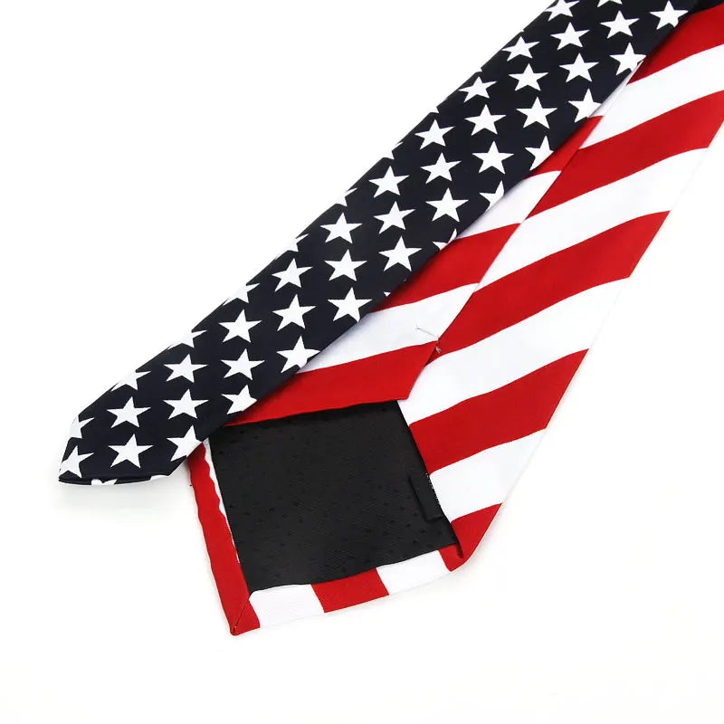 American Flag Necktie – Stars & Stripes Silk-Feel Tie for Men – The Party Days | The Party Days