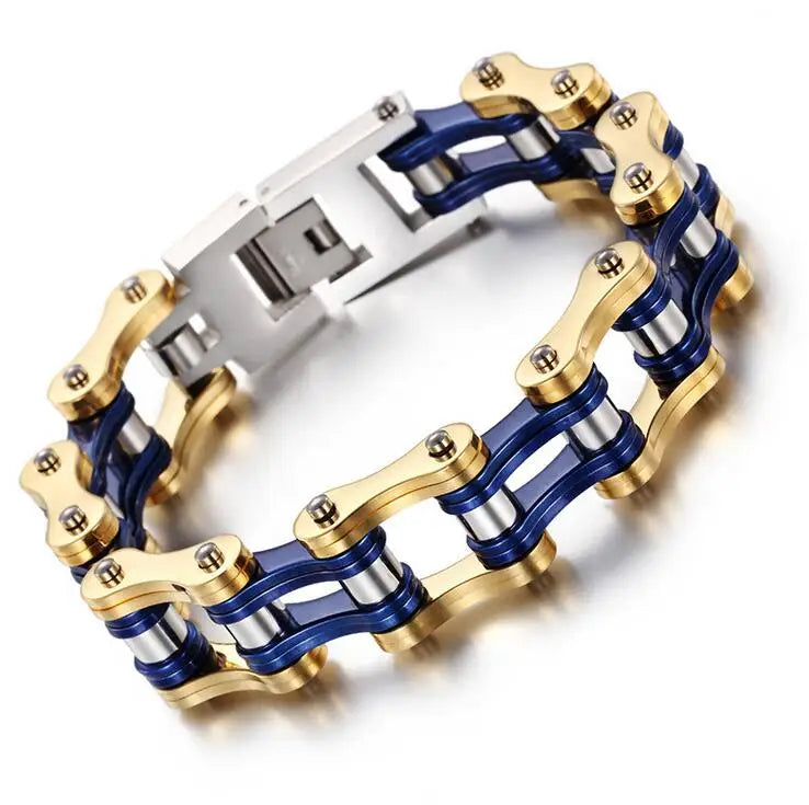 Punk Stainless Steel Motorcycle Chain Bracelet – Biker Wrist Jewelry – The Party Days | The Party Days