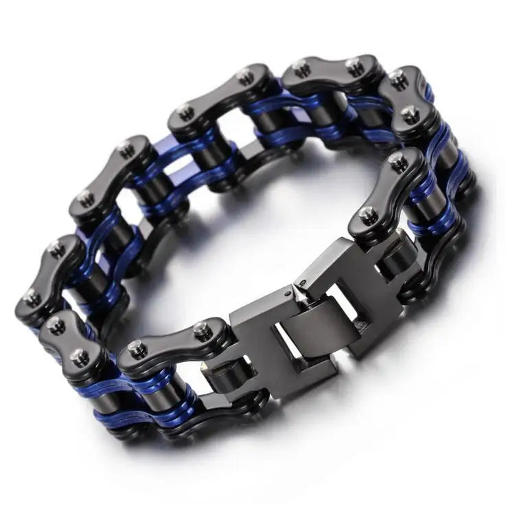 Punk Stainless Steel Motorcycle Chain Bracelet – Biker Wrist Jewelry – The Party Days | The Party Days