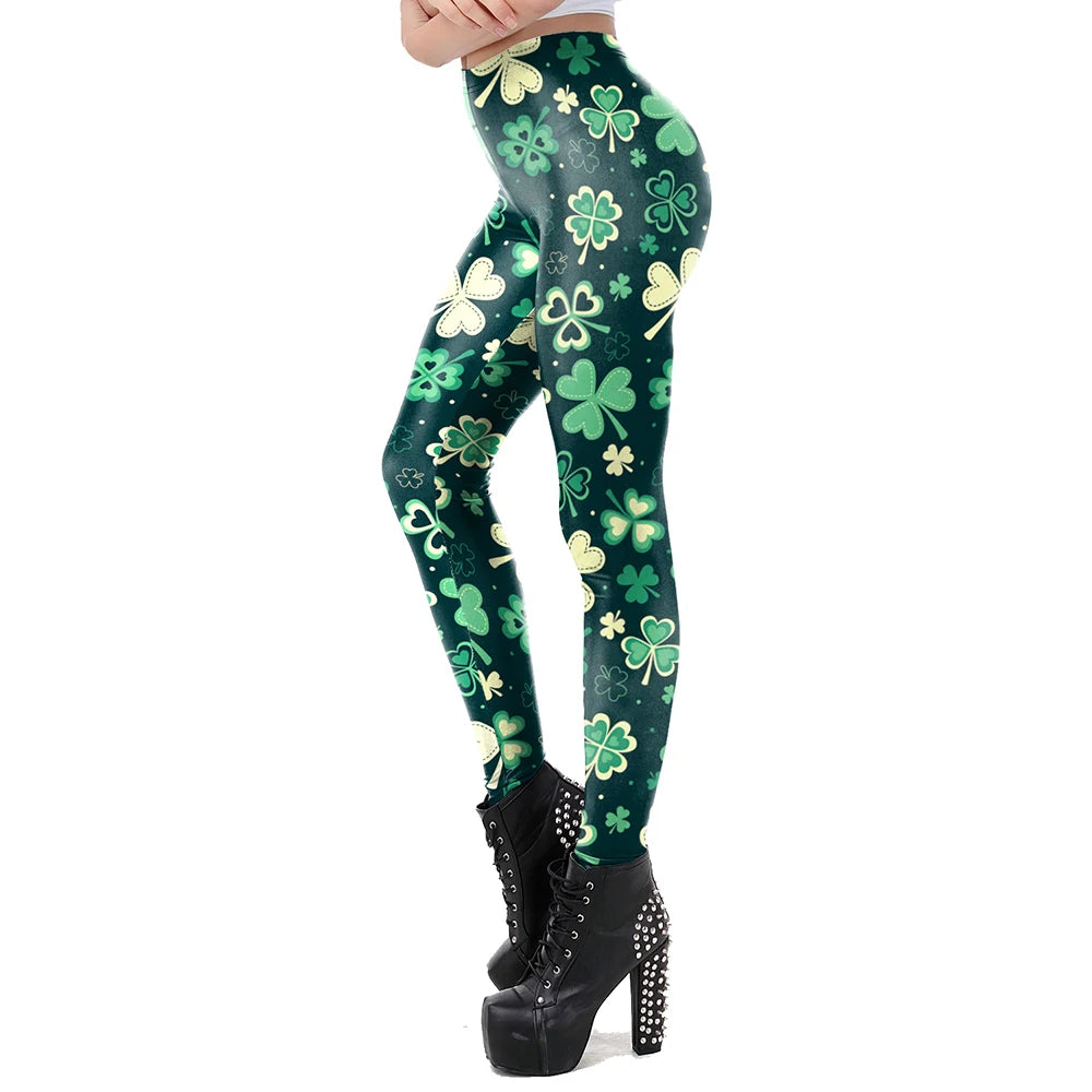 St. Patrick's Day Leggings for Women – Festive Print – The Party Days | The Party Days