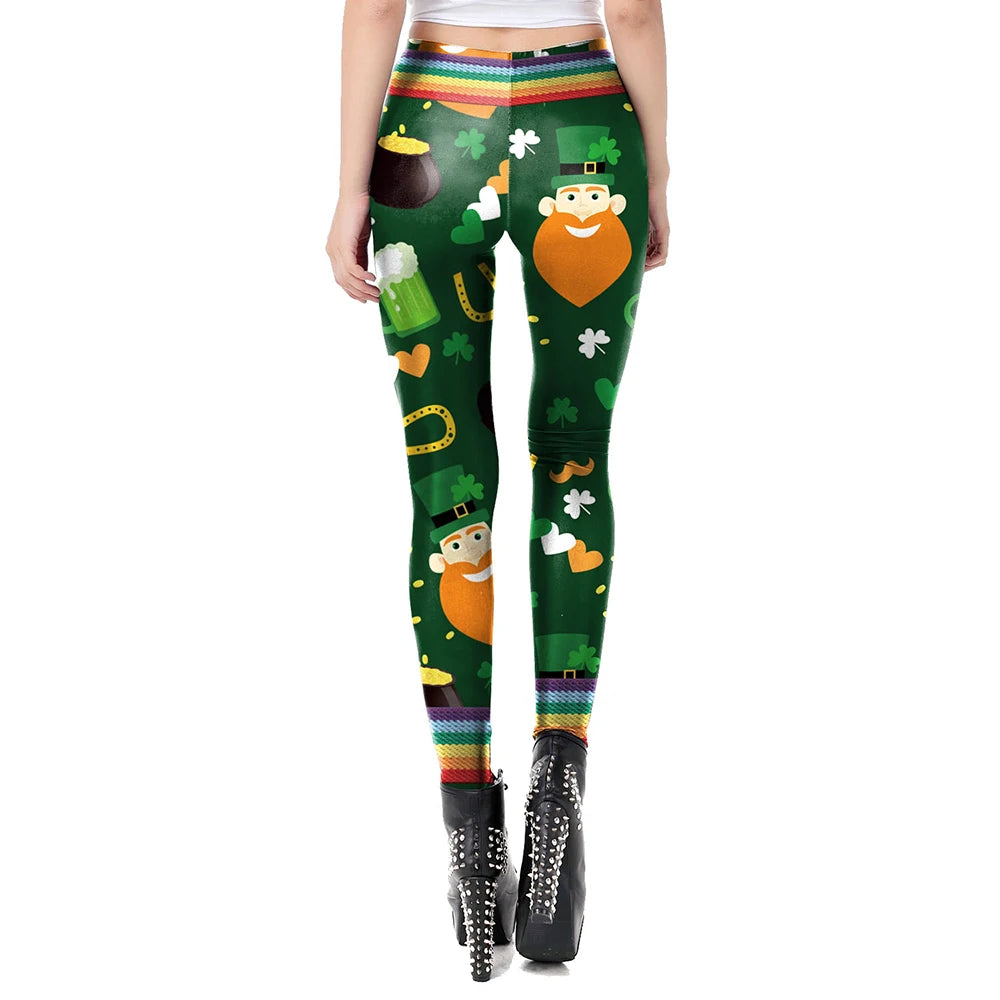 St. Patrick's Day Leggings for Women – Festive Print – The Party Days | The Party Days