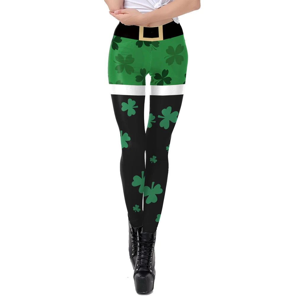 St. Patrick's Day Leggings for Women – Festive Print – The Party Days | The Party Days