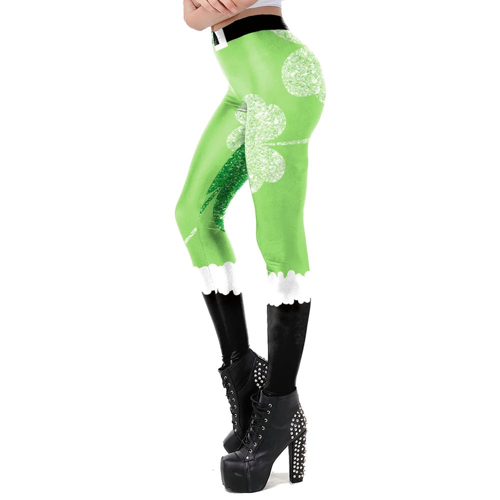 St. Patrick's Day Leggings for Women – Festive Print – The Party Days | The Party Days
