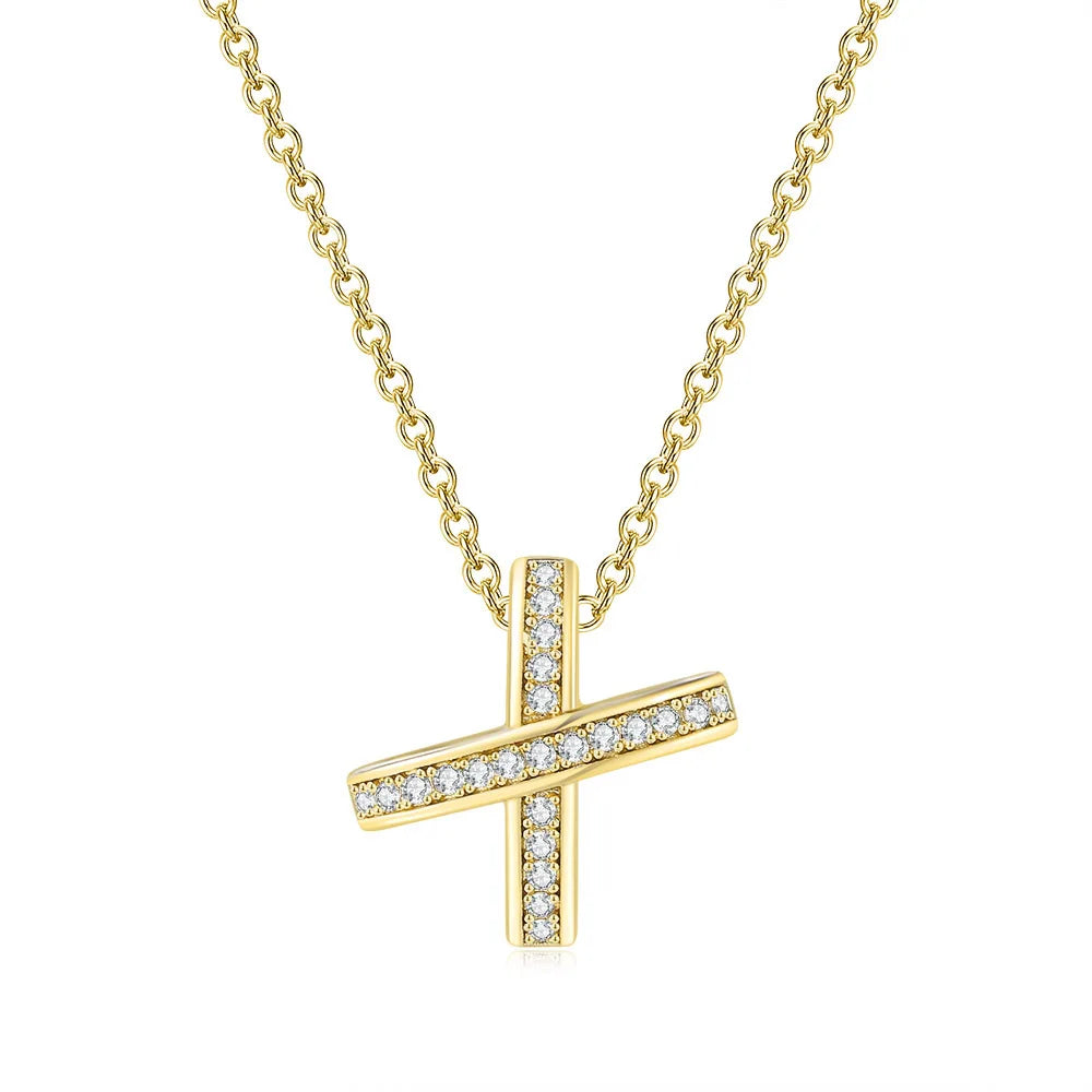 Hollow Cross Pendant Necklace – Rose Gold Choker Chain | The Party Days | The Party Days