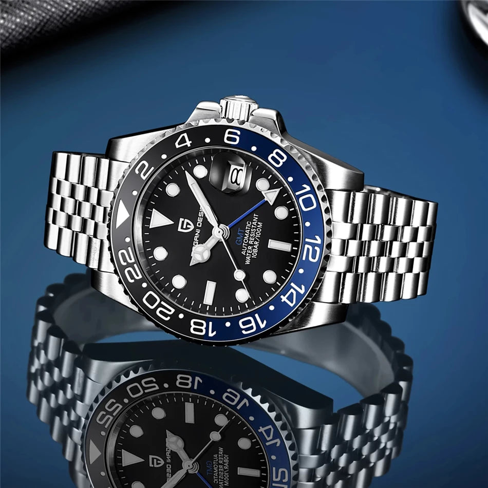 Pagani Design PD-1662 GMT Automatic Watch – 40mm Ceramic Bezel Sapphire | The Party Days | The Party Days