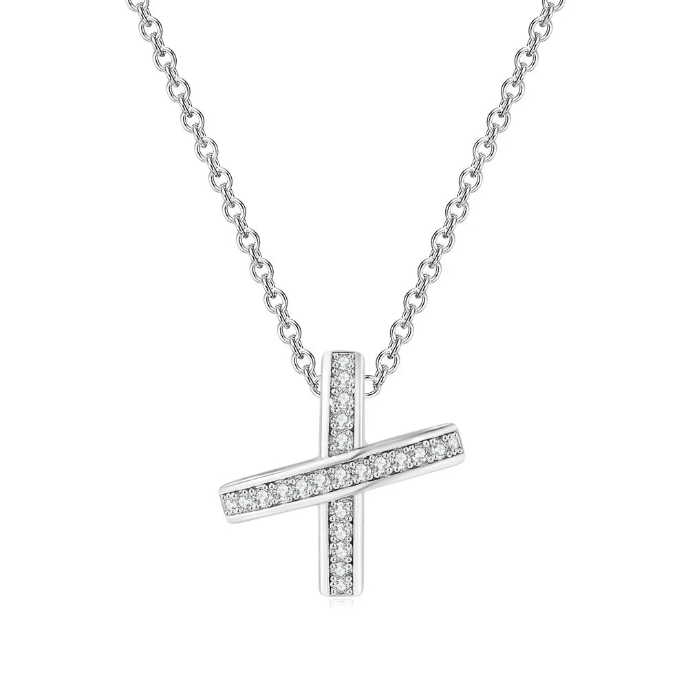 Hollow Cross Pendant Necklace – Rose Gold Choker Chain | The Party Days | The Party Days