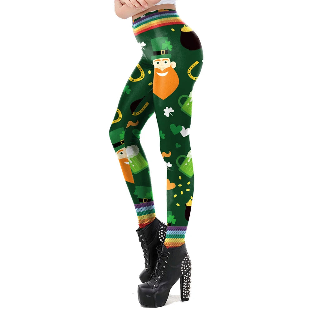 St. Patrick's Day Leggings for Women – Festive Print – The Party Days | The Party Days