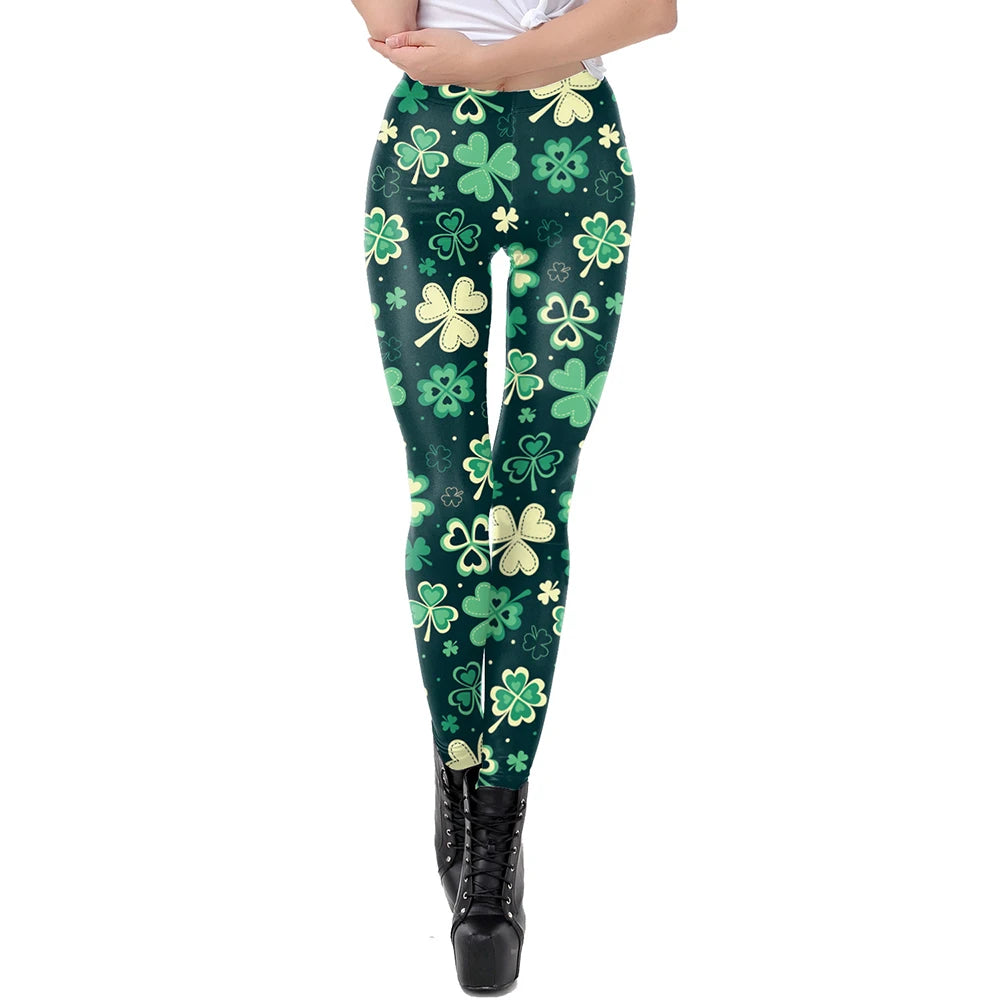 St. Patrick's Day Leggings for Women – Festive Print – The Party Days | The Party Days
