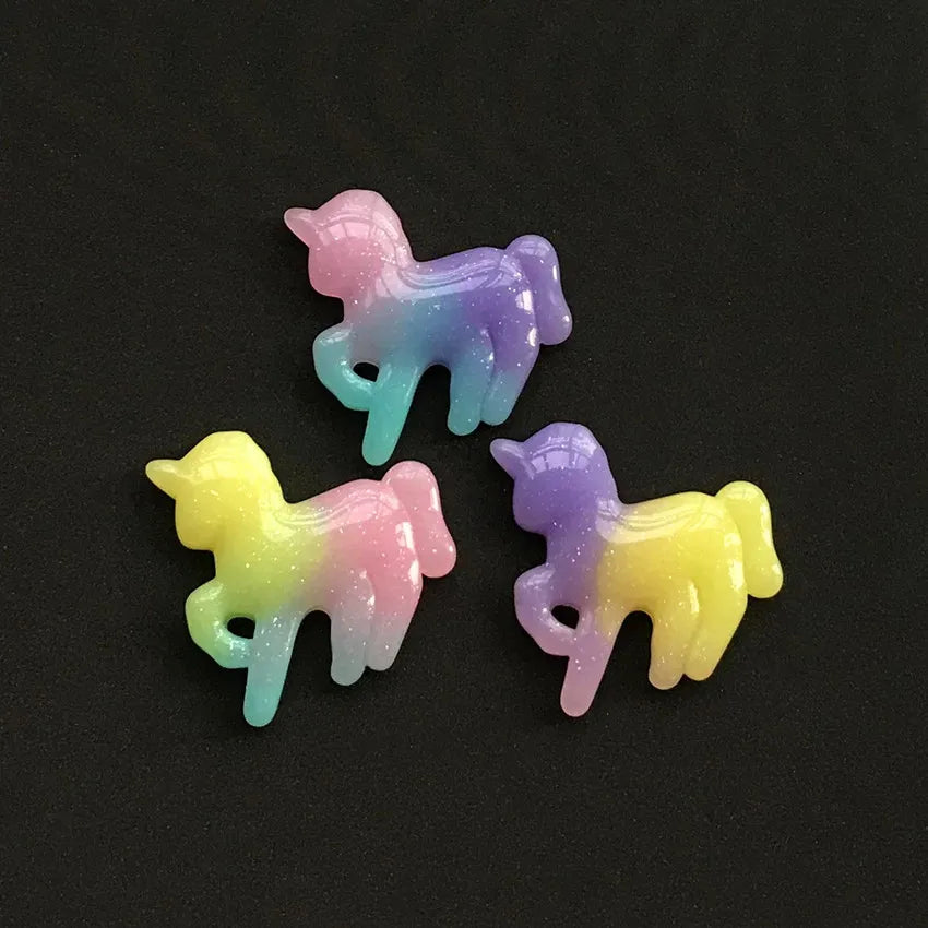 Pack 12 Unicorn Resin Charms | DIY Pendants for Necklaces & Keychains | The Party Days | The Party Days
