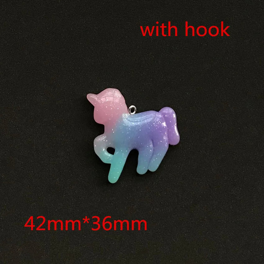 Pack 12 Unicorn Resin Charms | DIY Pendants for Necklaces & Keychains | The Party Days | The Party Days